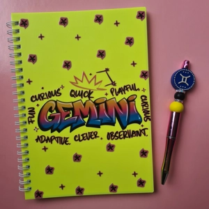 Gemini Star Sign Notebook and Pen Bundle