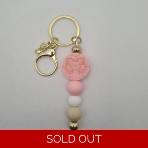 Gemini Star Sign Silicone Bead Keychain