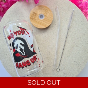 Ghostface No You Hang Up Glass Cup