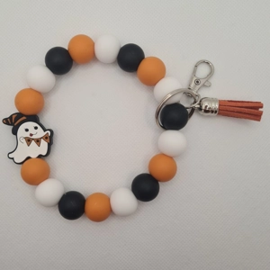 Halloween Ghost Silicone Bead Wristlet