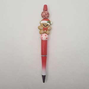 Gingerbread Man Silicone Bead Pen