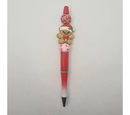 Gingerbread Man Silicone Bead Pen