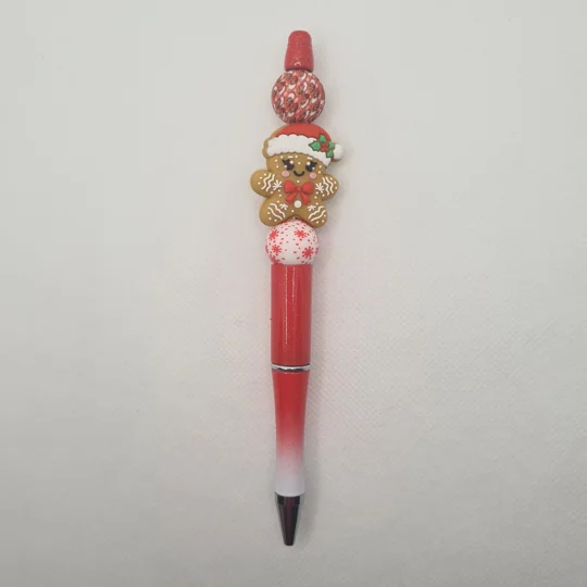 Gingerbread Man Silicone Bead Pen