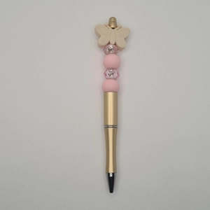Gold Butterfly Silicone Bead Pen