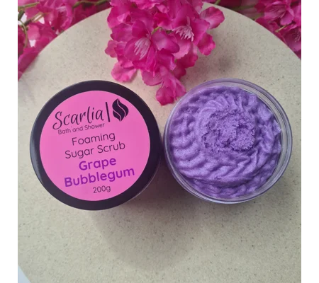 Grape Bubblegum Foaming Sugar Scrub 200g