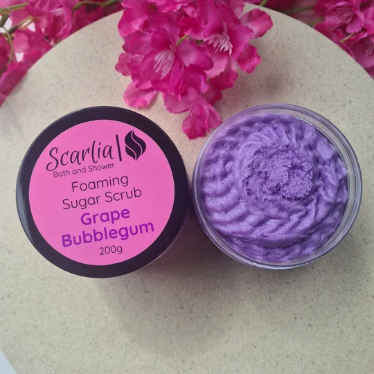Grape Bubblegum Foaming Sugar Scrub 200g