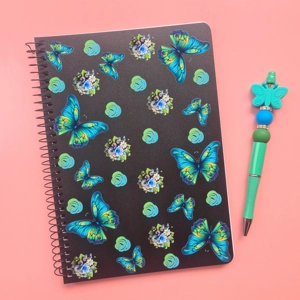 Green Butterflies Notebook and Pen Bundle