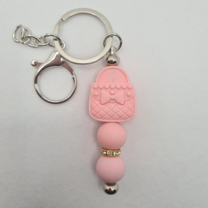 Handbag Silicone Bead Keychain