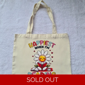 Happiest When I'm Reading Tote Bag