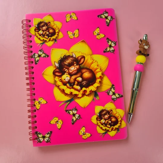 Highland Cow Notebook and Pen Bundle