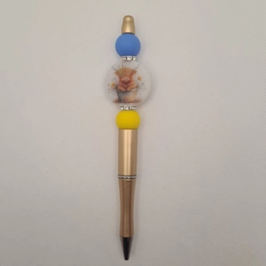 Highland Cow Silicone Bead Pen