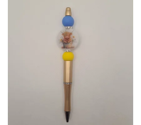 Highland Cow Silicone Bead Pen