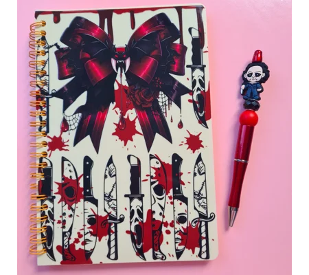 Horror Bow Notebook and Pen Bundle