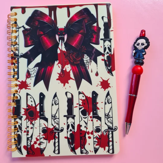 Horror Bow Notebook and Pen Bundle