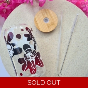 Horror Paint Splashes Glass Cup