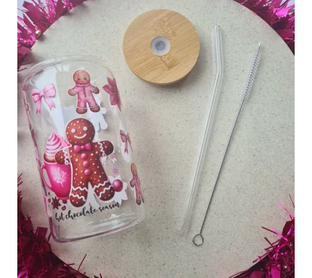 Hot Chocolate Season Glass Cup