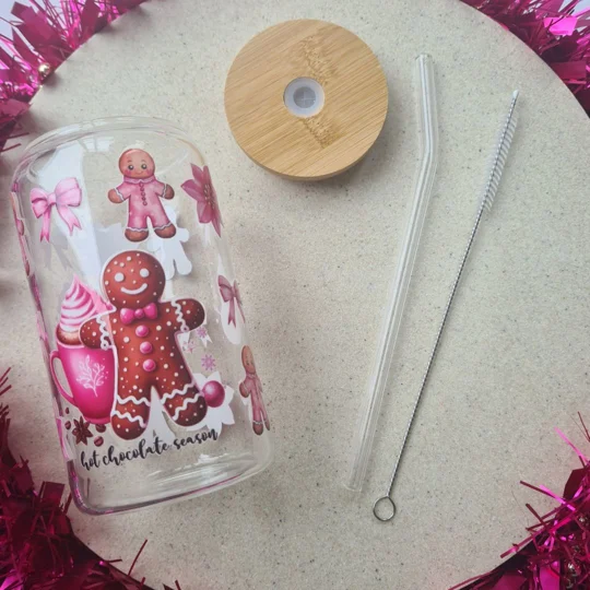 Hot Chocolate Season Glass Cup