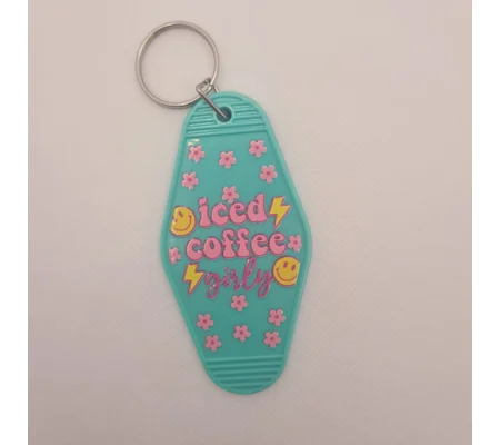 Iced Coffee Girly Keychain