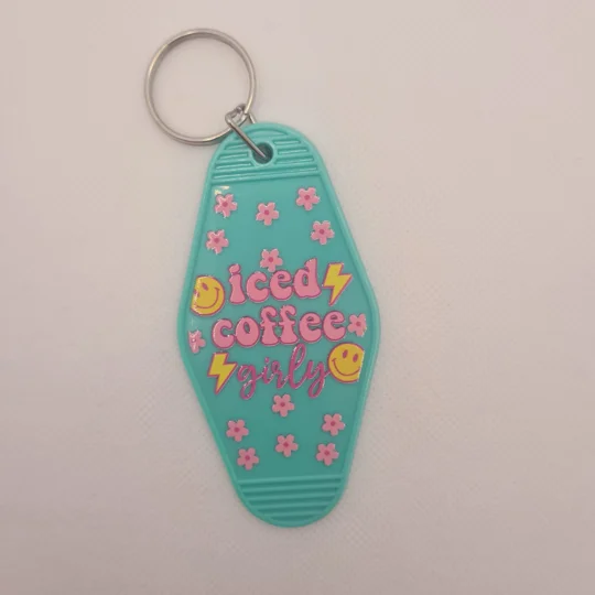 Iced Coffee Girly Keychain