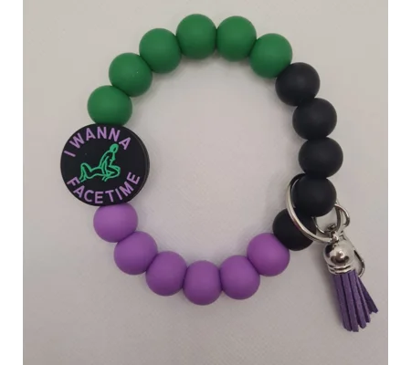 I Wanna Facetime Silicone Bead Wristlet