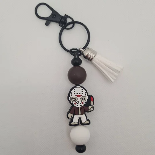 Friday The 13th Jason Silicone Bead Keychain