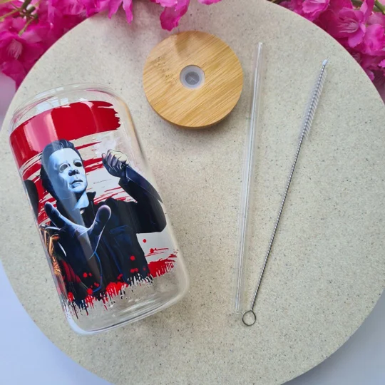 Jason Voorhees, Freddy Krueger and Michael Myers Glass Cup