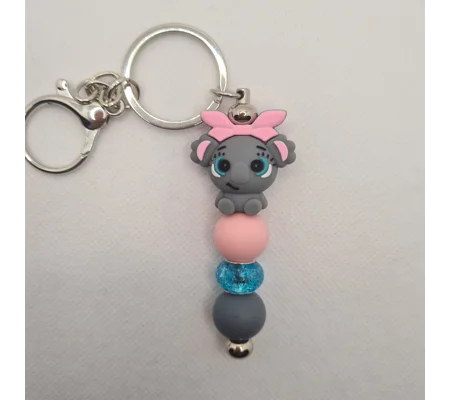 Koala Silicone Bead Keychain