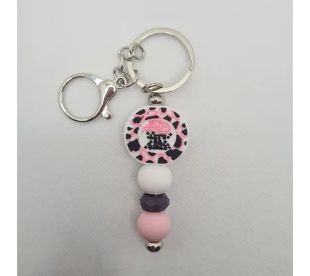 Let’s Go Girls Silicone Bead Keychain