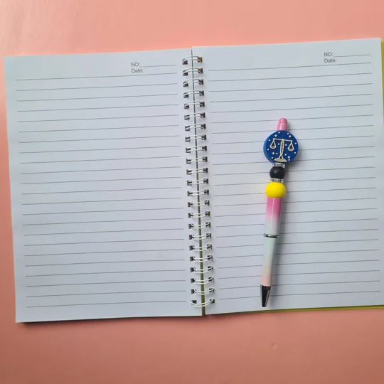Libra Star Sign Notebook and Pen Bundle