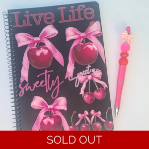 Live Life Sweetly Notebook and Pen Bundle