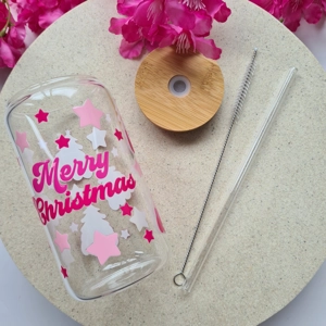 Merry Christmas Glass Cup
