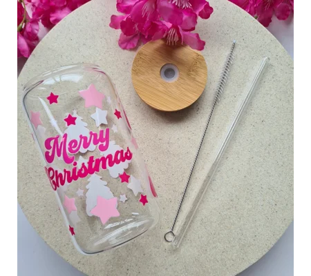 Merry Christmas Glass Cup