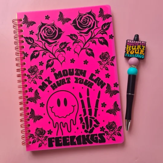 My Mouth Can Hurt Your Feelings Notebook and Pen Bundle
