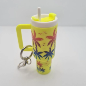 Palm Tree Mini Tumbler Keychain