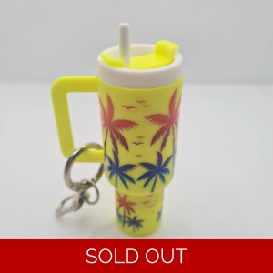 Palm Tree Mini Tumbler Keychain