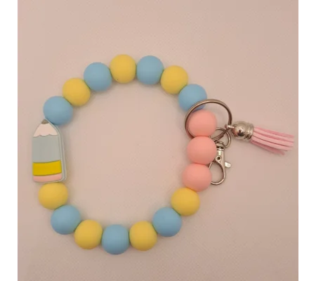 Pencil Silicone Bead Wristlet