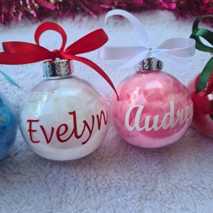 Personalised Feather Baubles