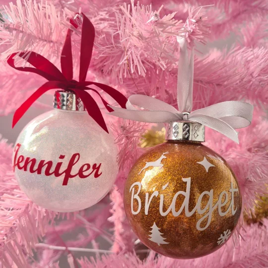 Personalised Glitter Baubles