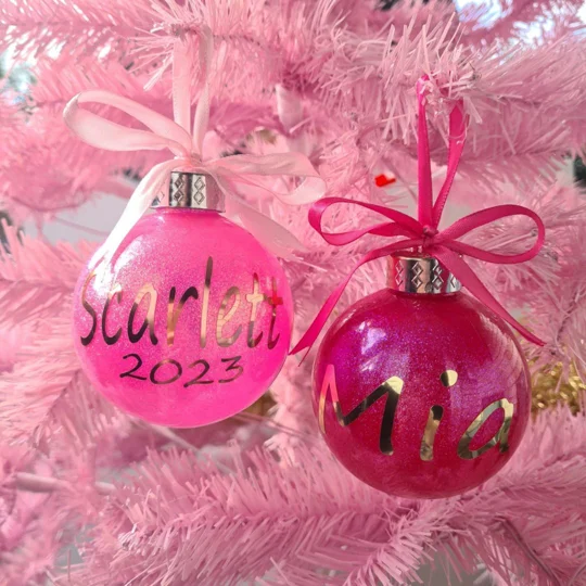 Personalised Glitter Baubles