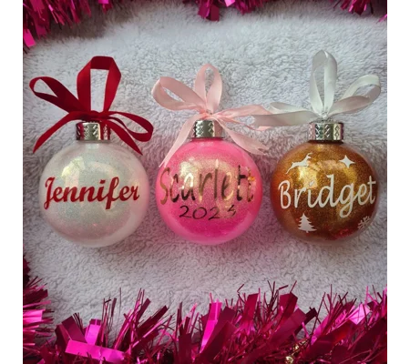 Personalised Glitter Baubles
