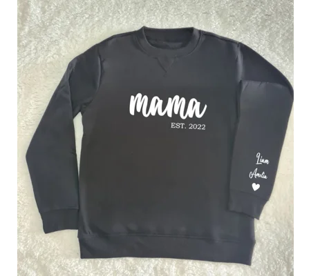 Black Personalised Mama Sweatshirt