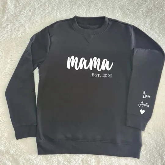 Black Personalised Mama Sweatshirt