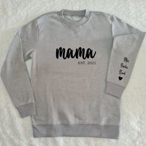 Grey Personalised Mama Sweatshirt