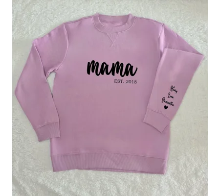 Purple Personalised Mama Sweatshirt