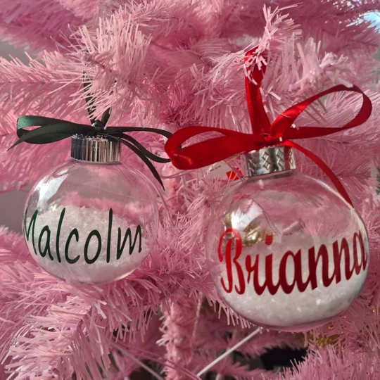 Personalised Snow Baubles