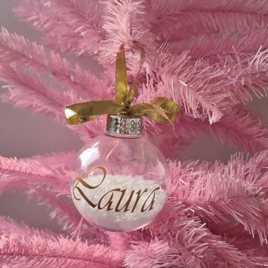 Personalised Snow Baubles