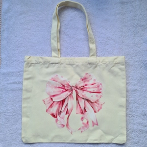 Pink Bow Tote Bag