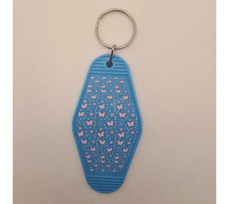 Pink Butterfly Keychain
