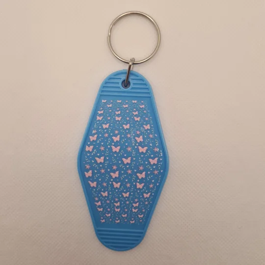 Pink Butterfly Keychain