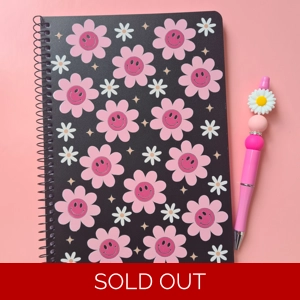 Pink Daisies Notebook and Pen Bundle
